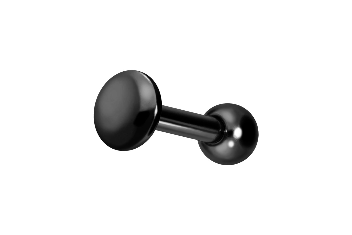 Titan Ohrpiercing mit Innengewinde FLACH